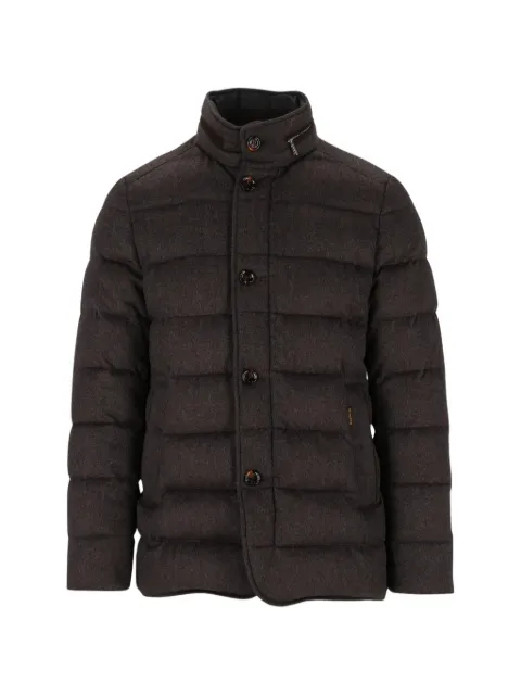 Moorer quilted high-neck coat