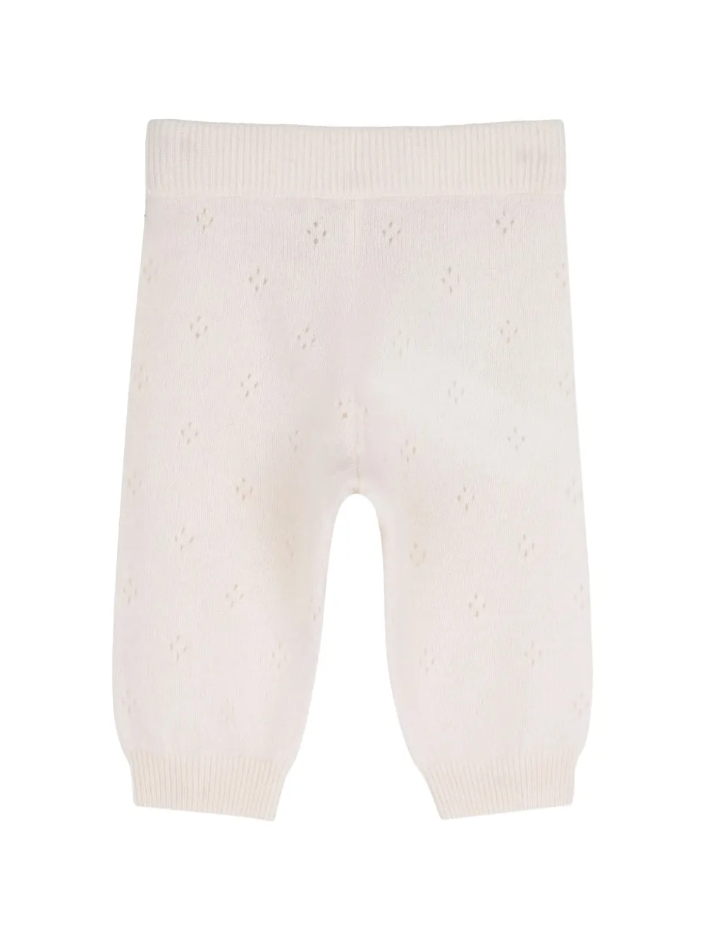 Chloé Kids Pyjamaset met geborduurde pointelle-gebreide trui en broek Beige