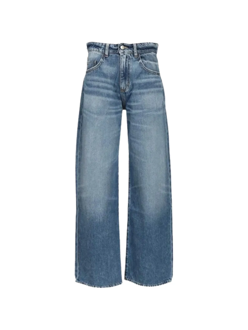 ICON DENIM Bea faded-effect wide-leg jeans - Blau