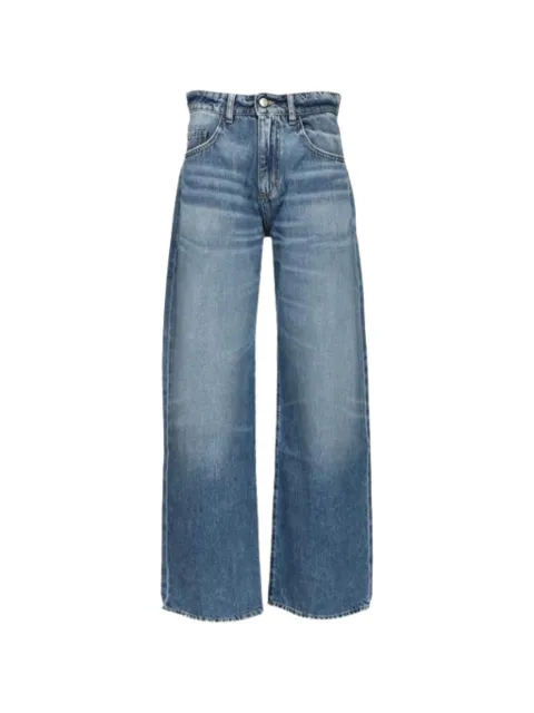 ICON DENIM Bea faded-effect wide-leg jeans