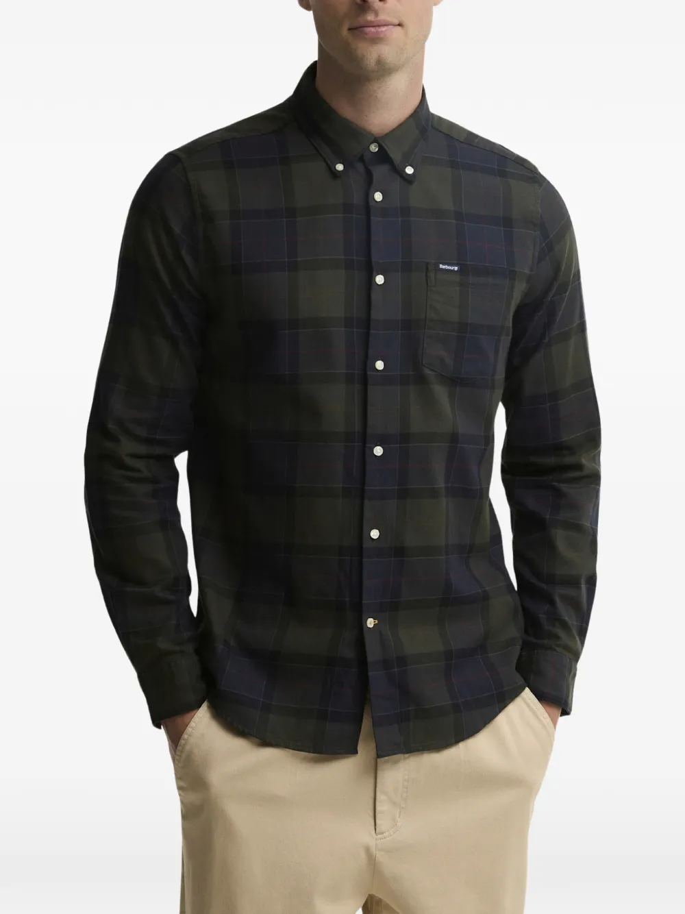 Barbour Button-down overhemd met tartan-patroon Groen