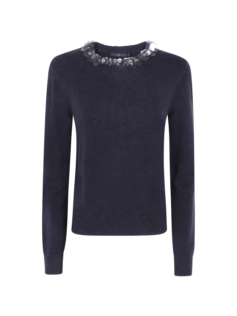 Seventy sequin-embellished sweater Zwart