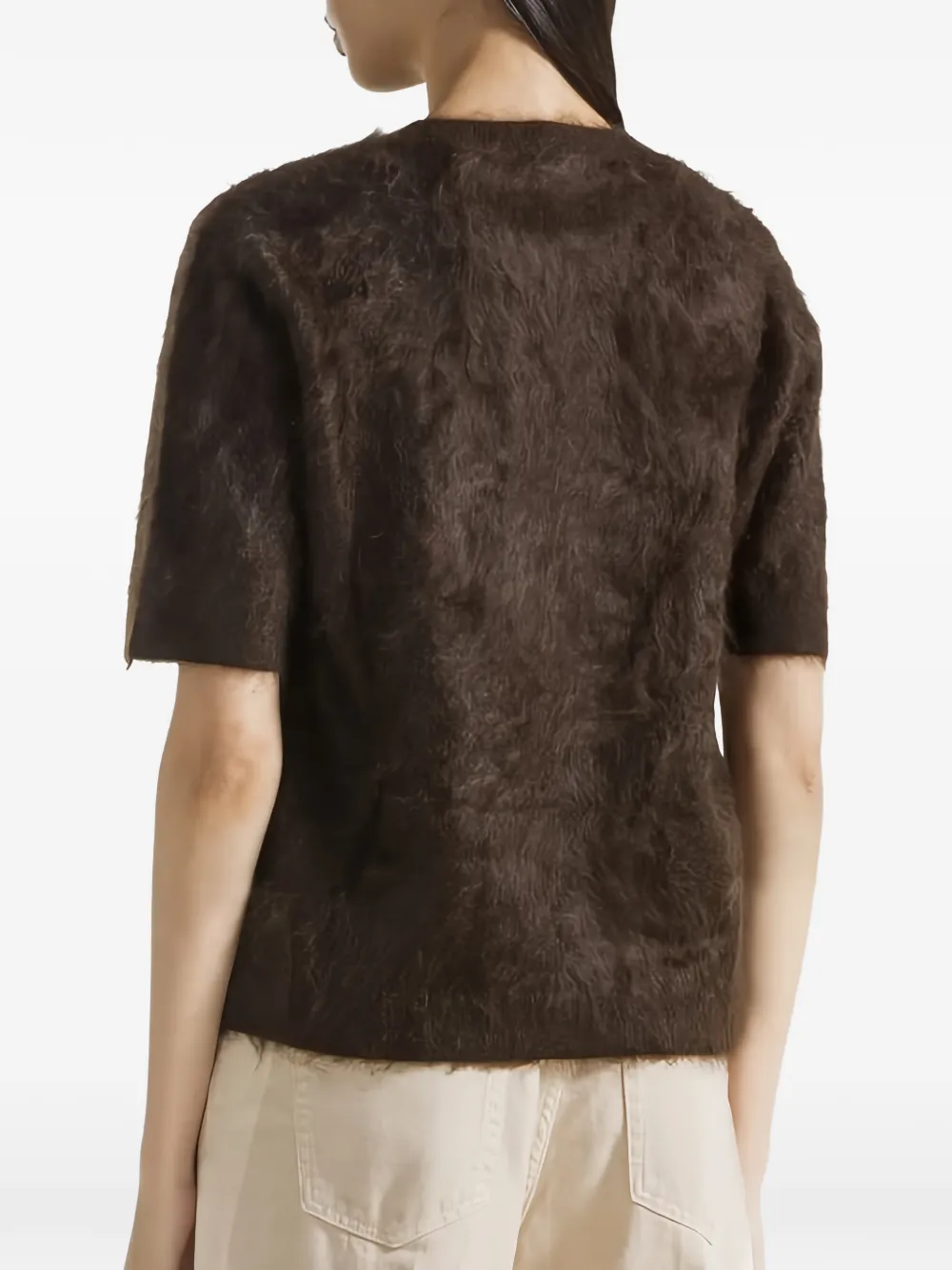 Seventy cashmere short-sleeve sweater Bruin