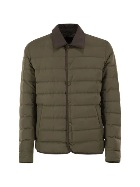 Herno quilted shirt-collar padded jacket