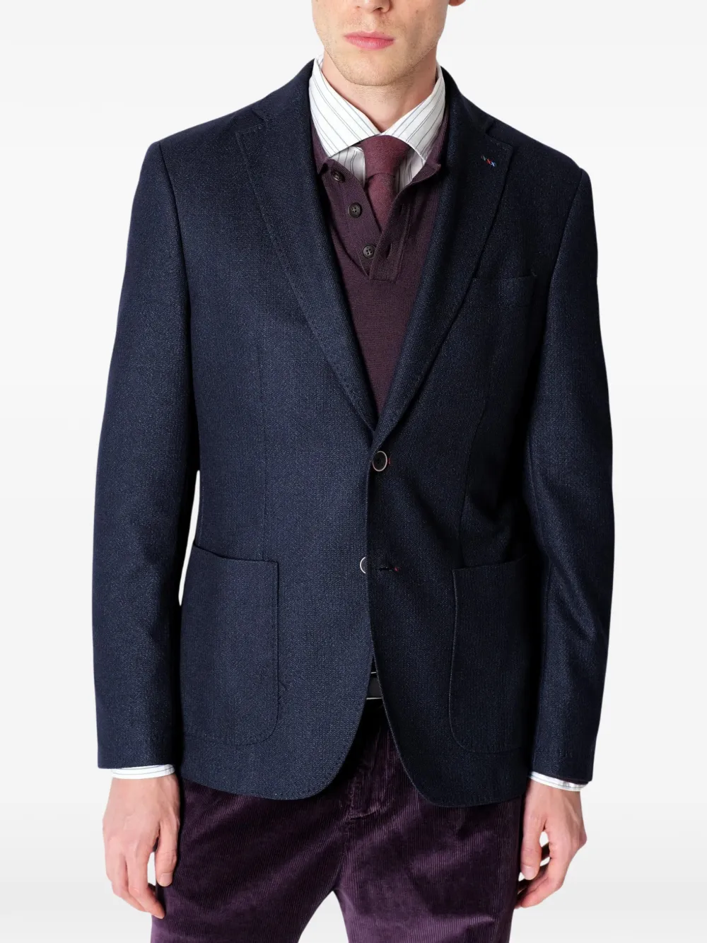 Manuel Ritz Blazer met enkele rij knopen Blauw