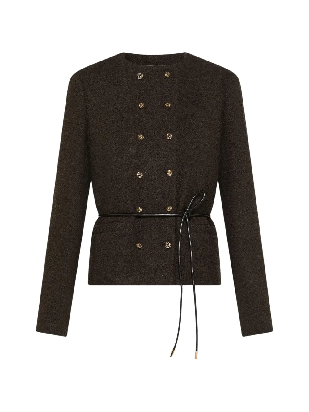 Seventy double-breasted belted jacket - Marron Seventy double-breasted belted jacket - Marron