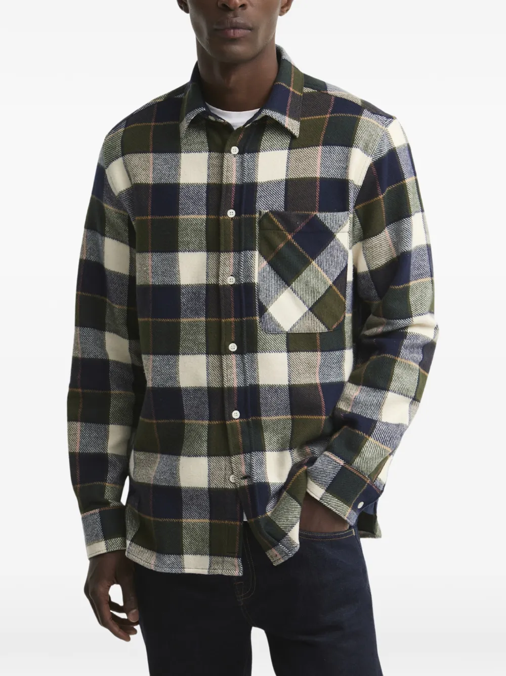 Barbour Bannock geruit flanellen overhemd Groen