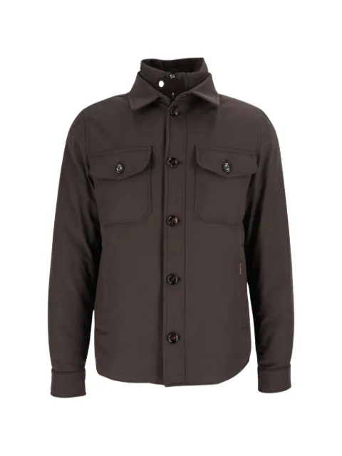 Moorer layered button-up shirt jacket
