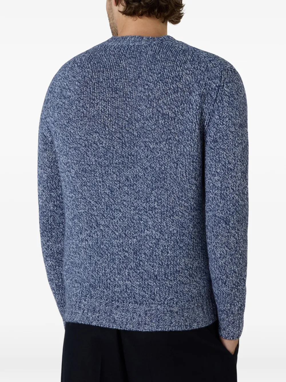 Boglioli Gemêleerd gebreide kasjmier trui Blauw