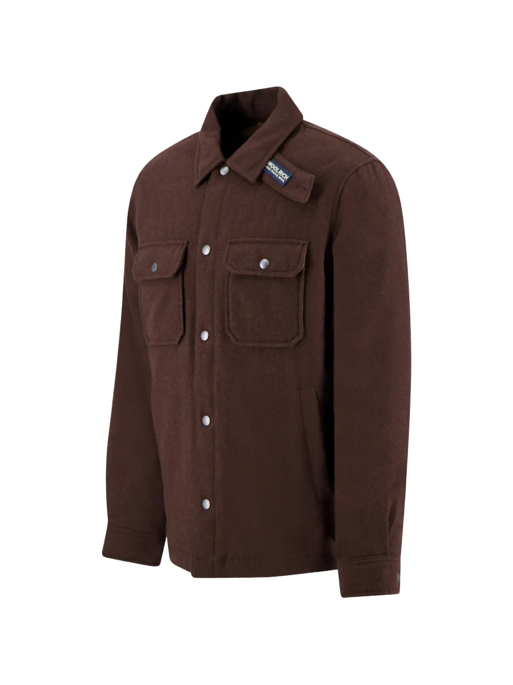 Woolrich button-up wool-blend jacket Bruin