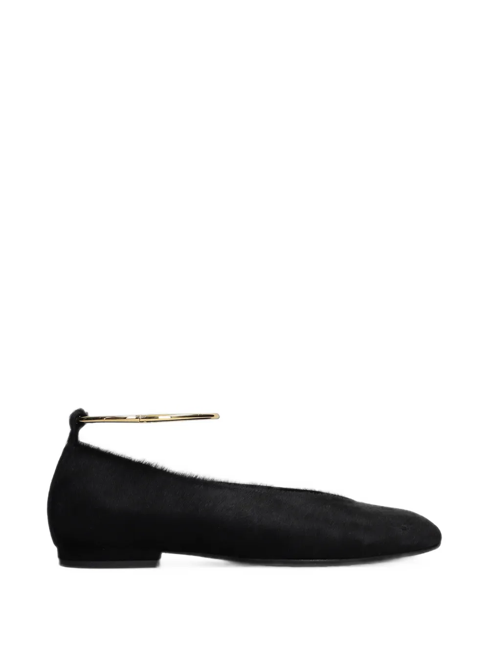 Chantal gold-tone anklet-strap ballet flats - Nero