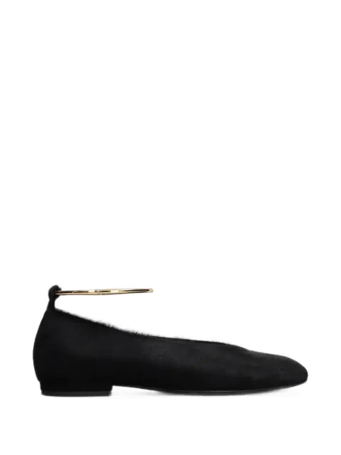 Chantal gold-tone anklet-strap ballet flats