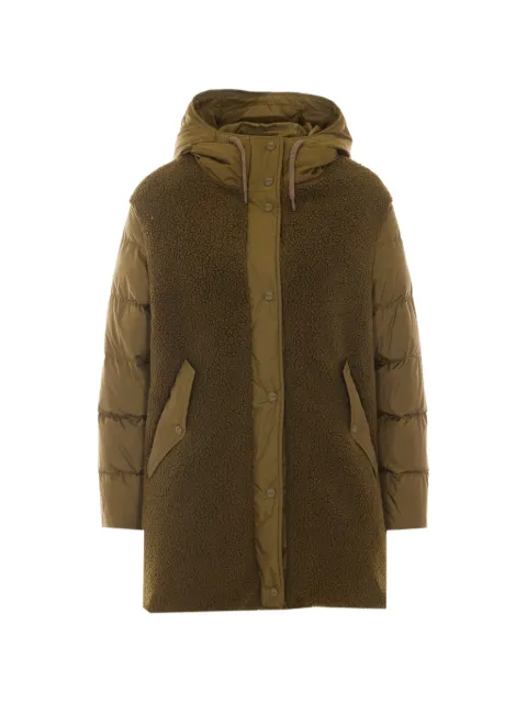 Herno parka acolchada con detalle de pelo de borrego