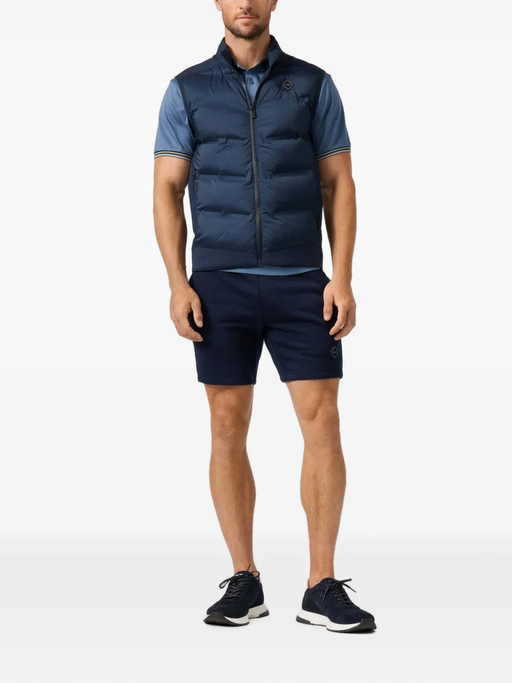 Hackett London Bodywarmer met gewatteerd vlak Blauw