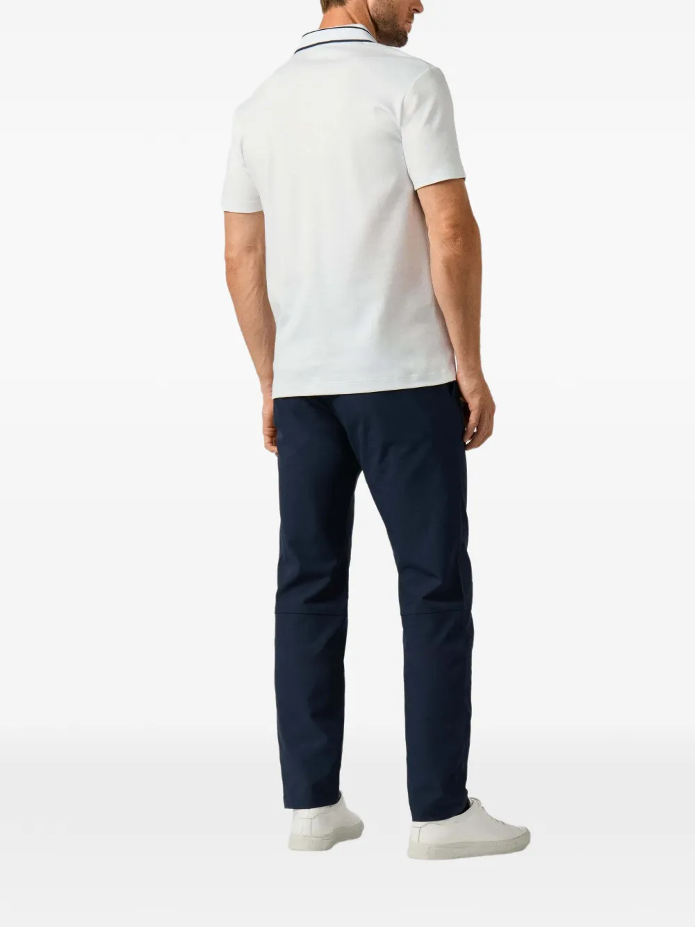 Hackett London Members Tip poloshirt Wit