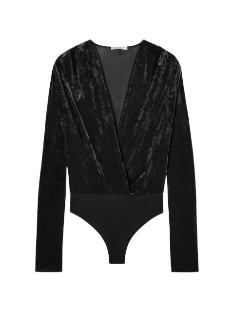 Patrizia Pepe draped velvet bodysuit
