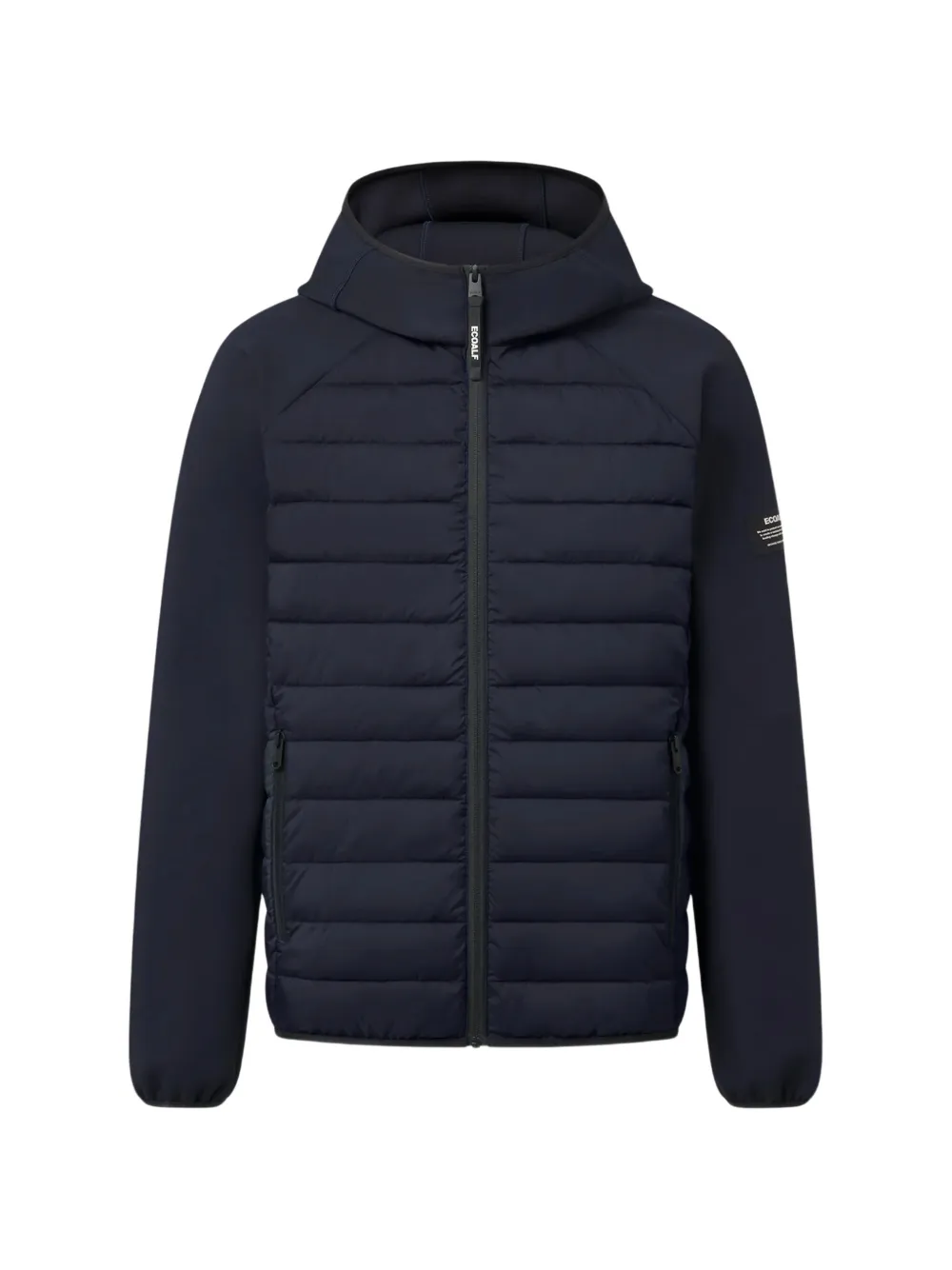 Ecoalf Boloni Quilted Hooded Coat In Blue