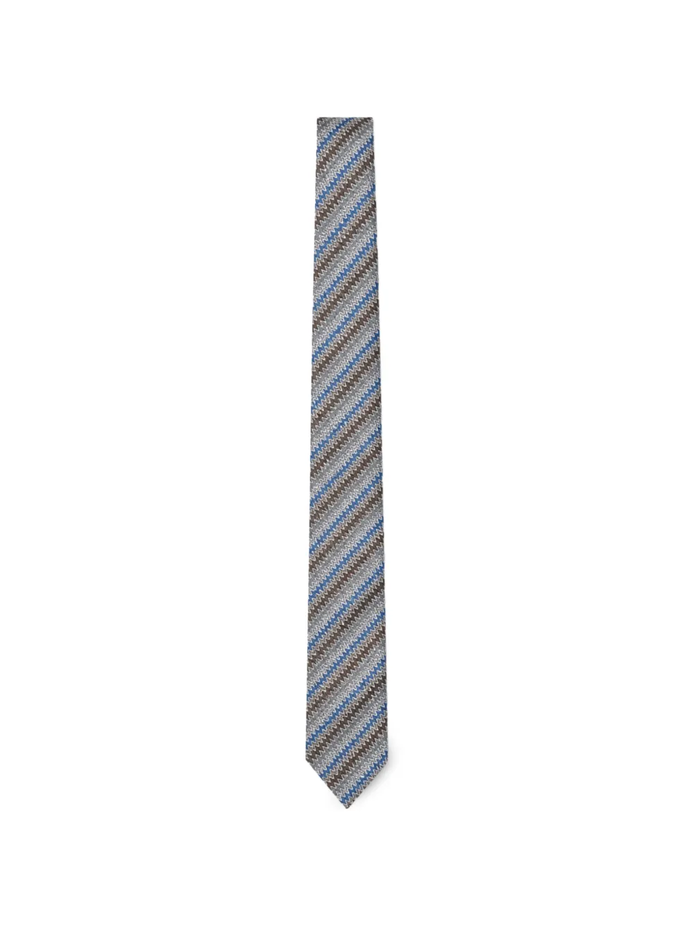 Missoni zigzag silk tie - Grigio