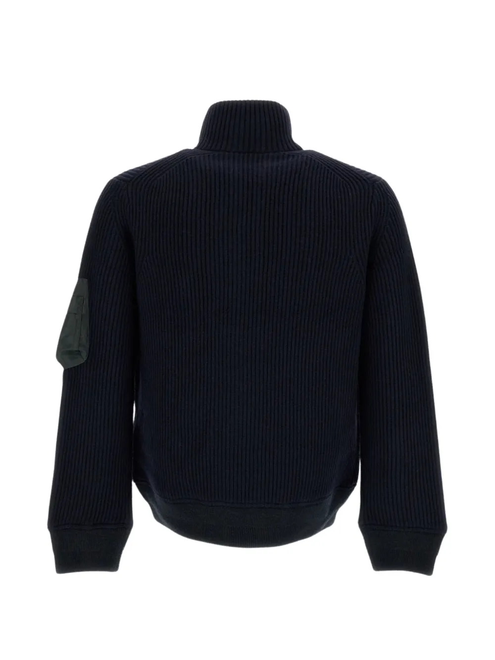 sacai Ribgebreid vest met vlakken Blauw