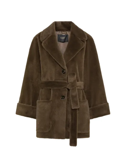 Seventy belted faux-fur coat