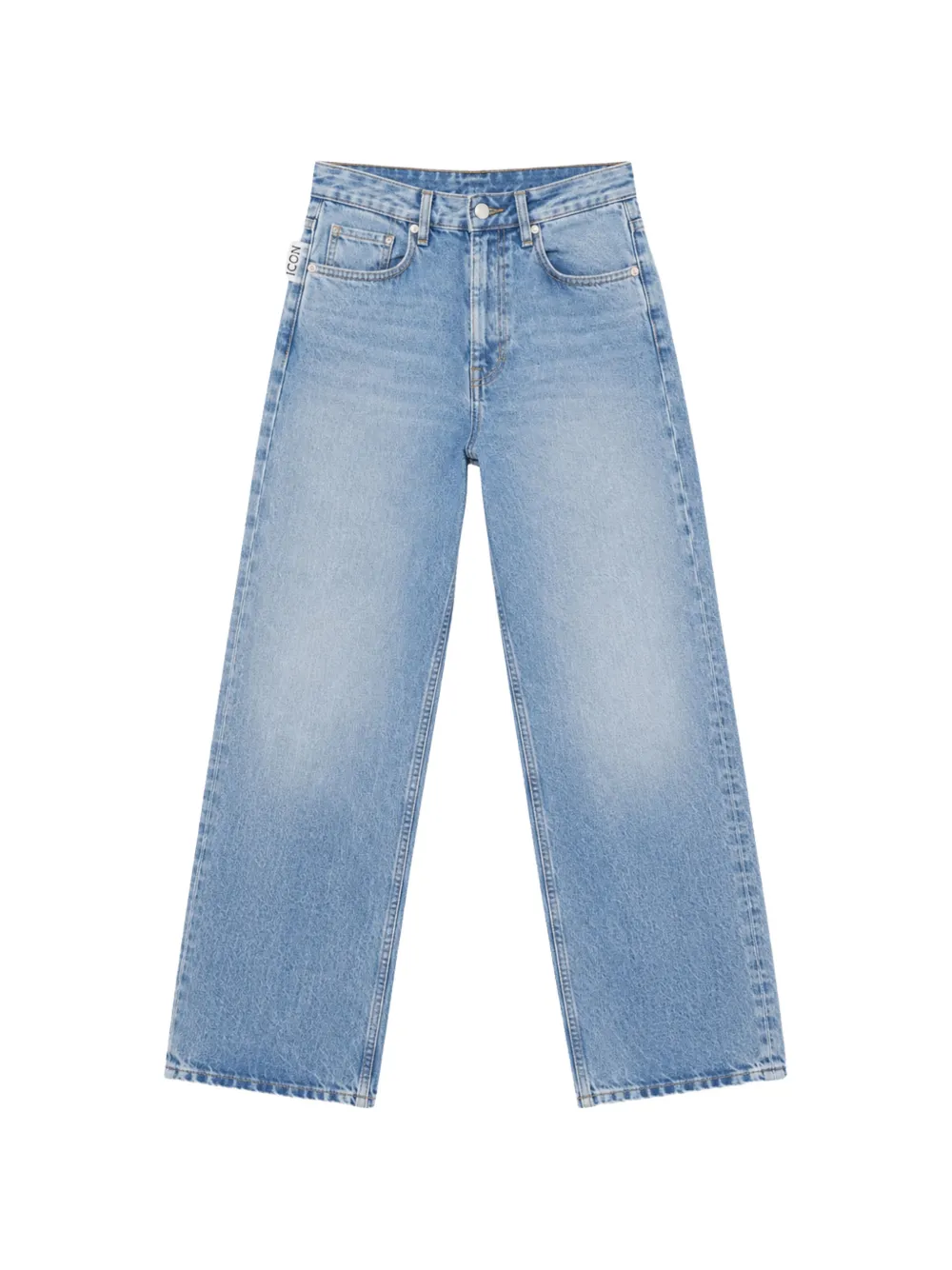 ICON DENIM Jill Cropped-Jeans mit geradem Bein - Blau