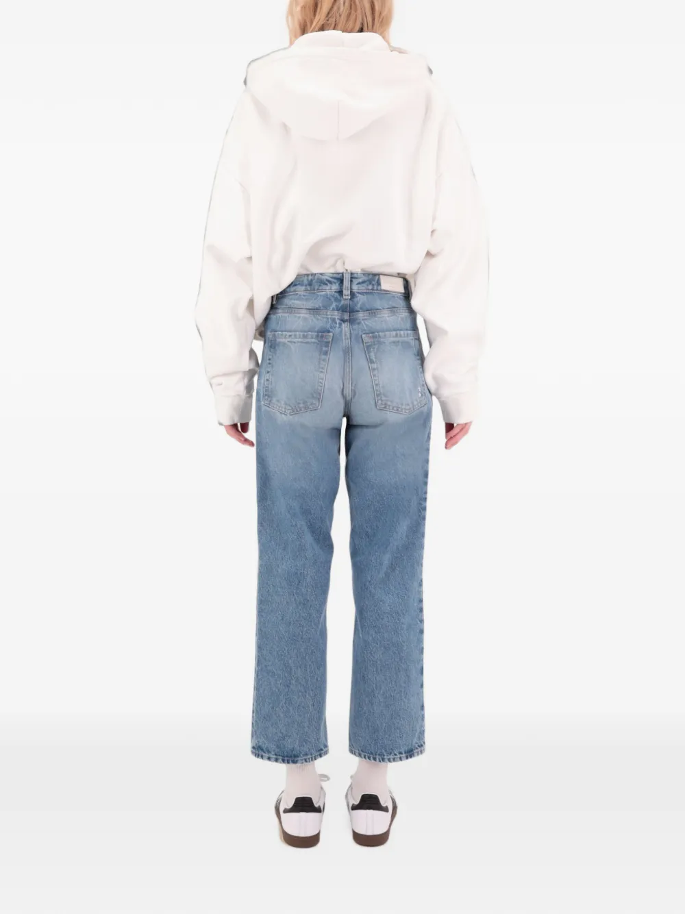 ICON DENIM Jill cropped straight jeans Blauw