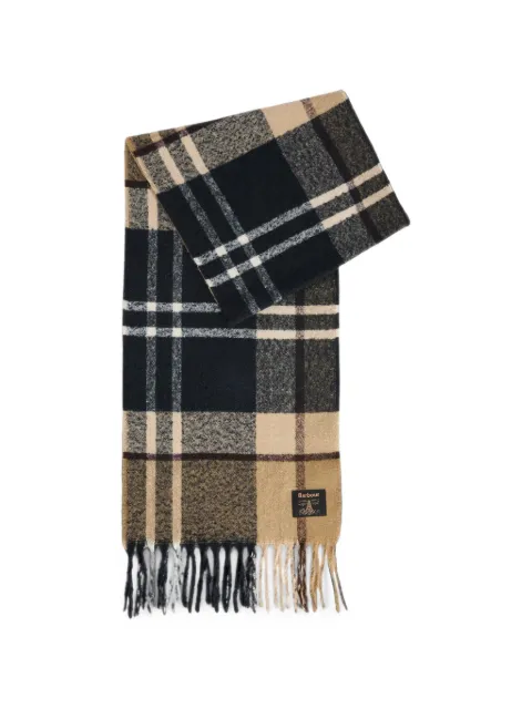Barbour Yorklane tartan fringed scarf