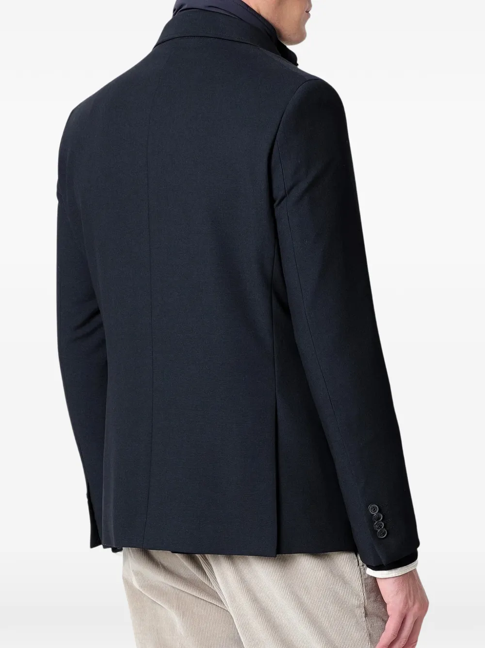 Manuel Ritz layered-design single-breasted jacket Blauw