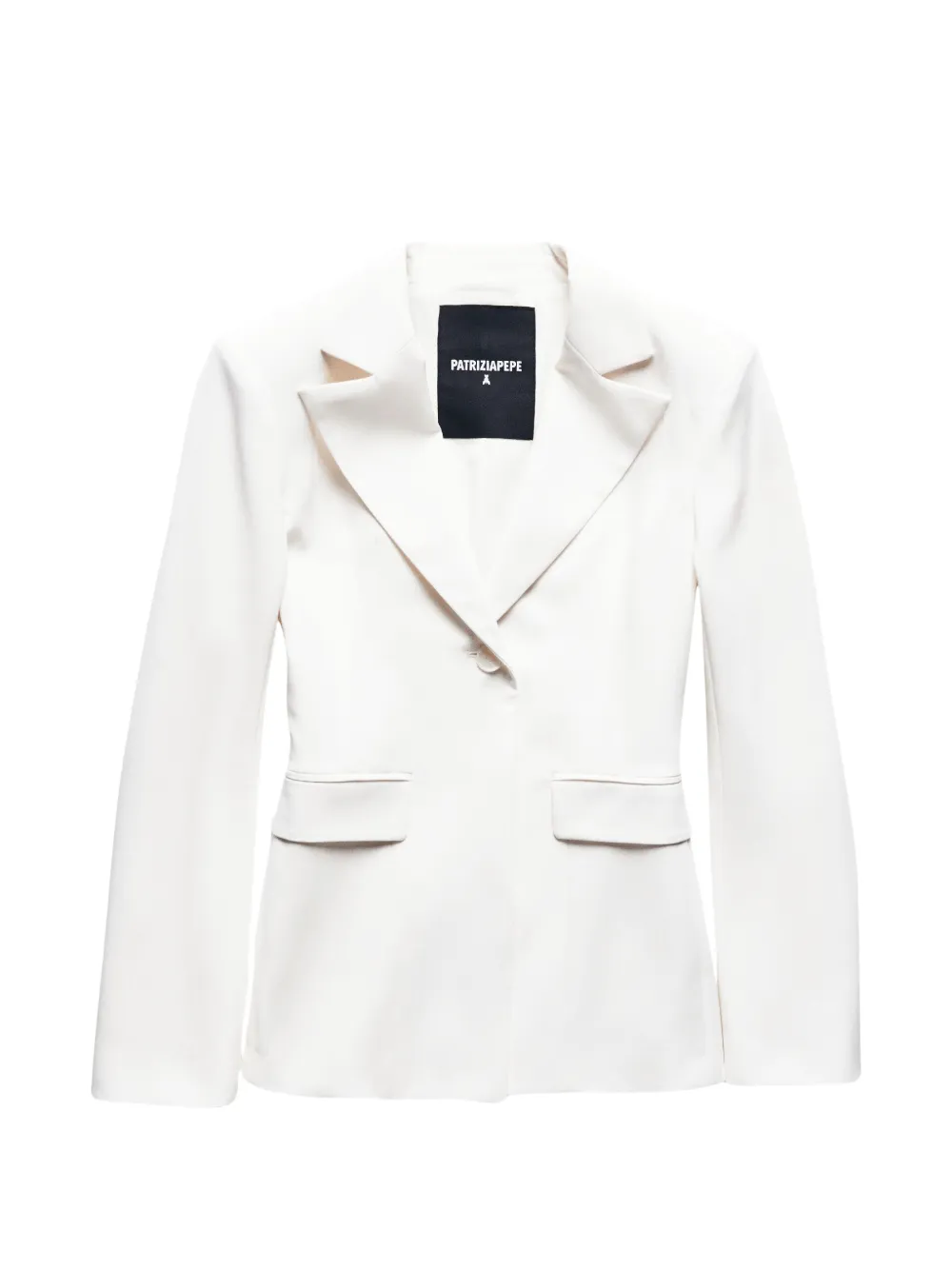 Patrizia Pepe single-breasted notched-lapel jacket - Blanc