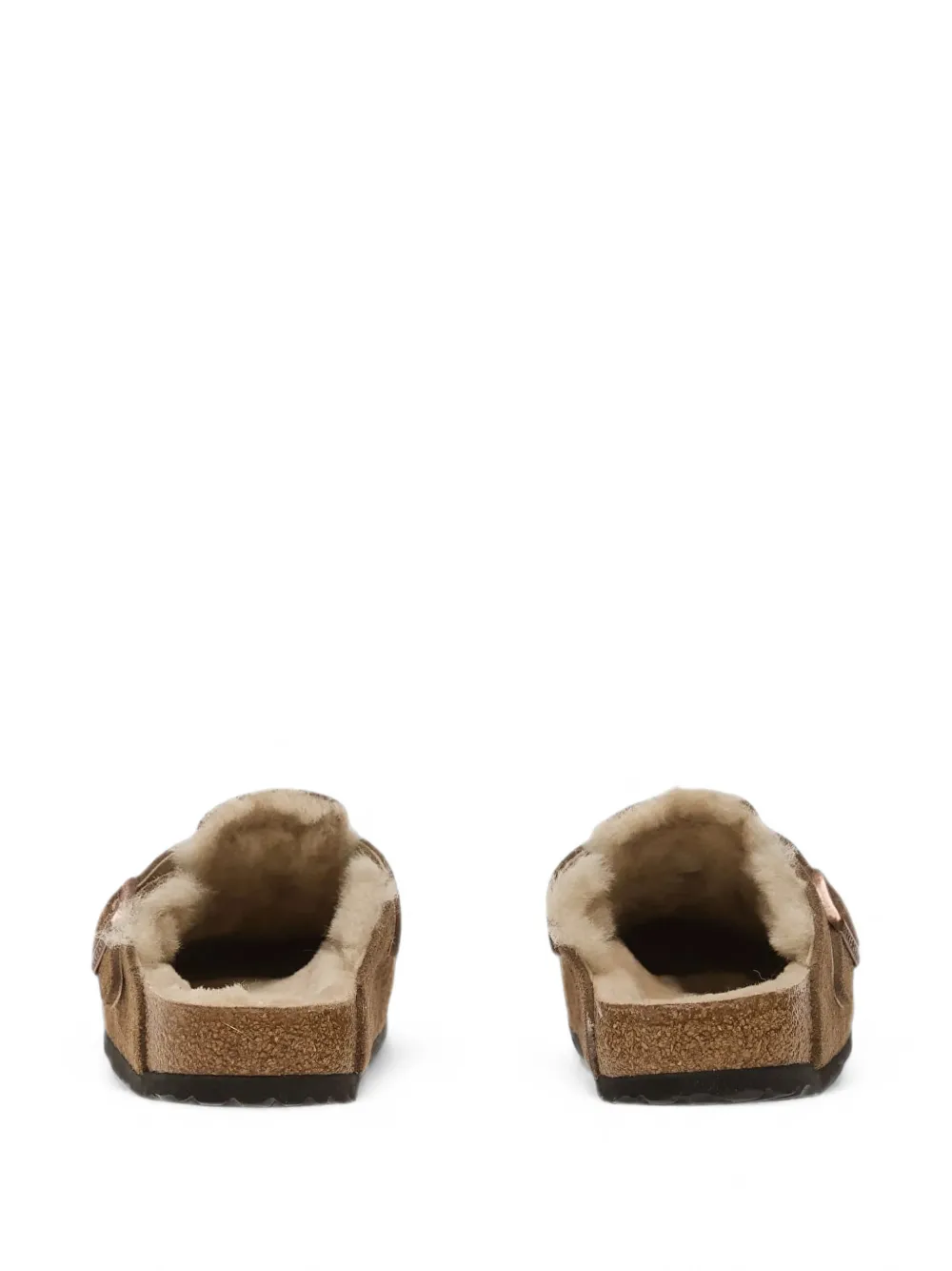 Birkenstock Boston lammy klompen Bruin