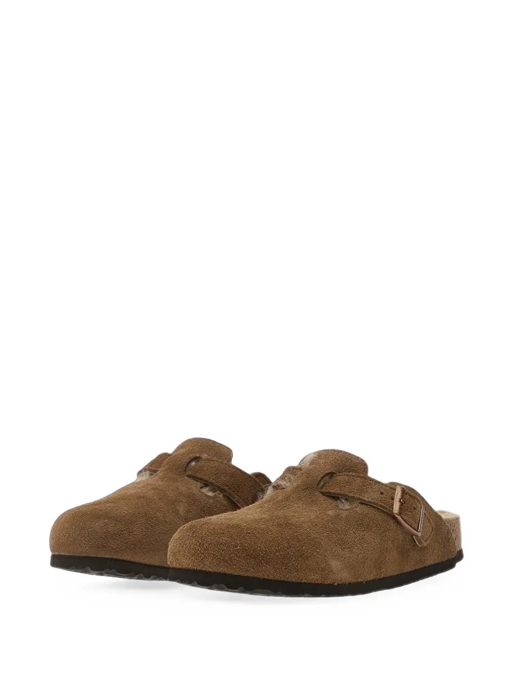 Birkenstock Boston lammy klompen Bruin