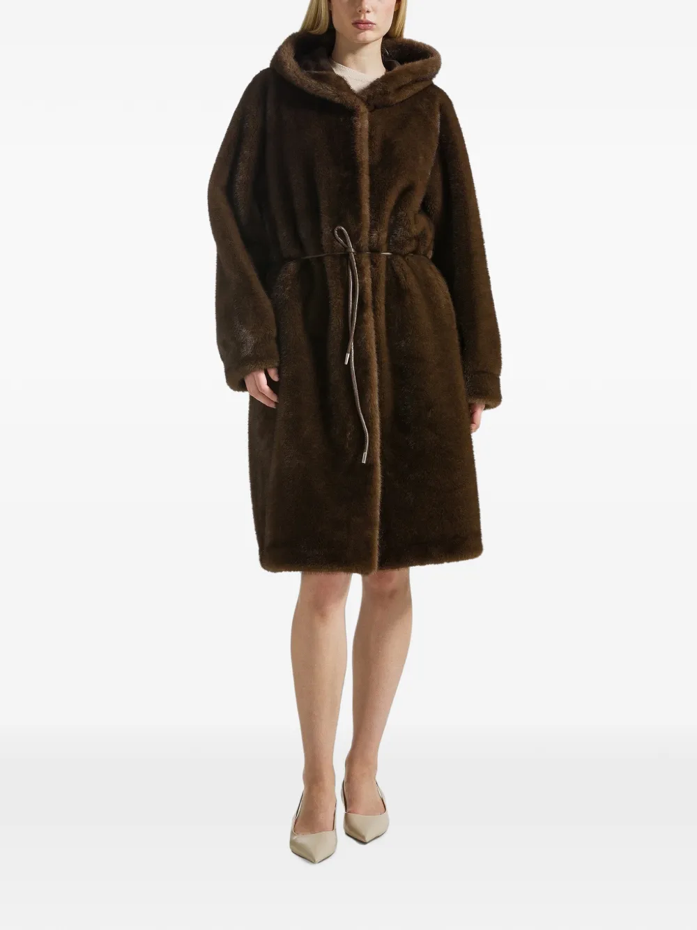 Seventy Jas van imitatiebont Bruin