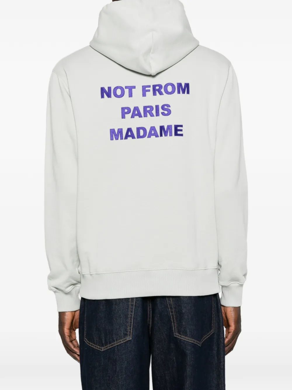 Drôle De Monsieur Hoodie met tekst Grijs