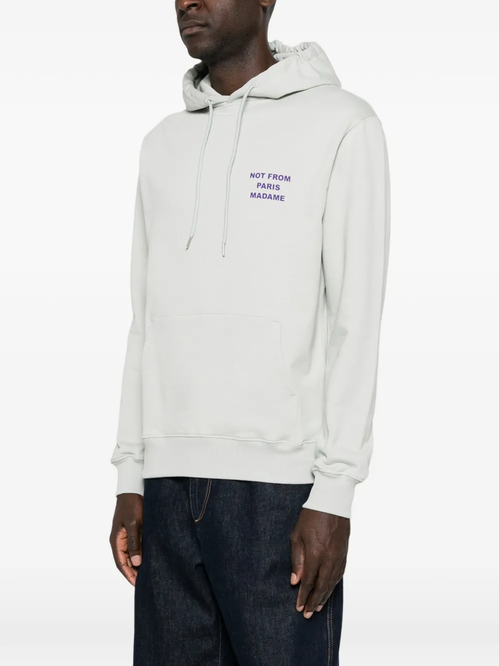 Drôle De Monsieur Hoodie met tekst Grijs