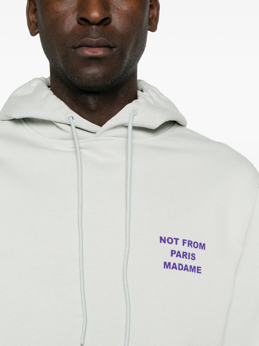 Drôle De Monsieur Hoodie met tekst Grijs