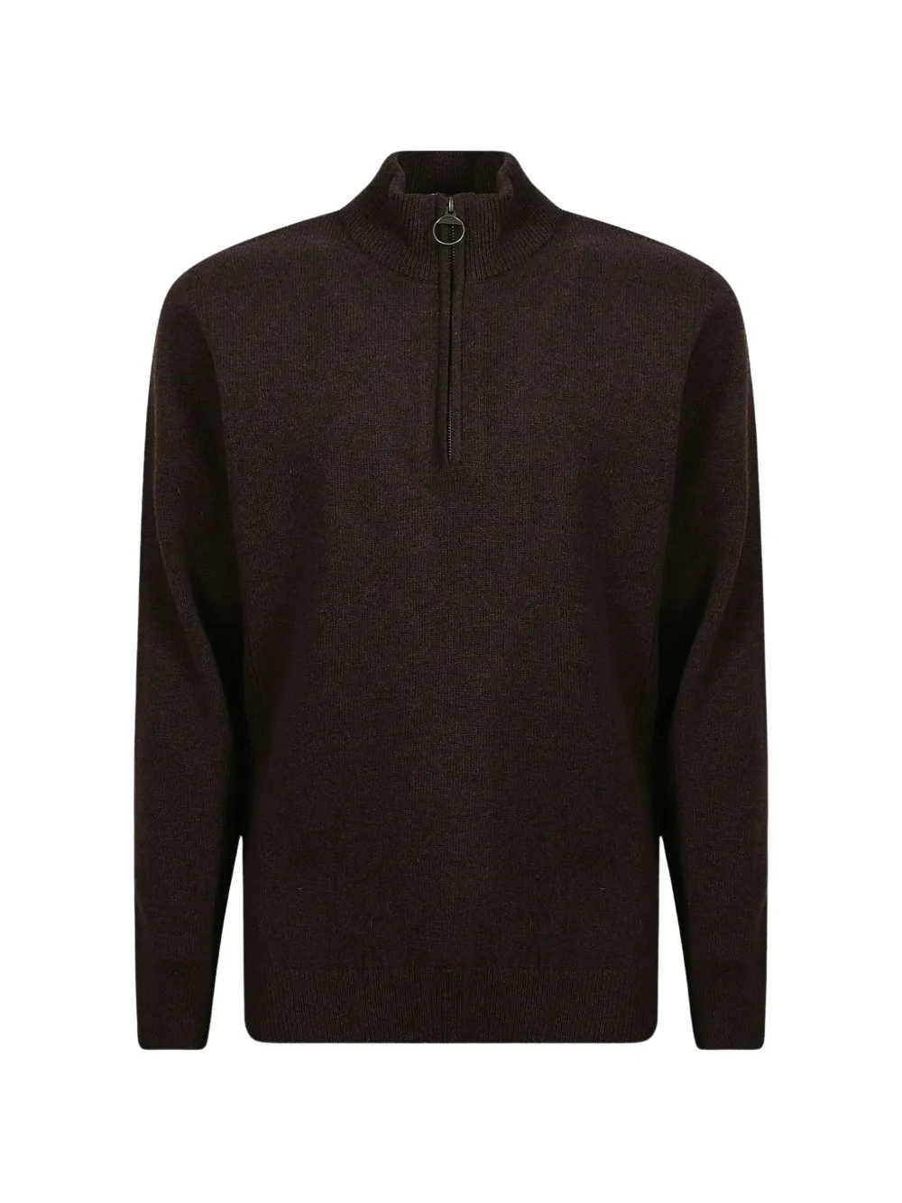Barbour tartan-patchwork quarter-zip sweater