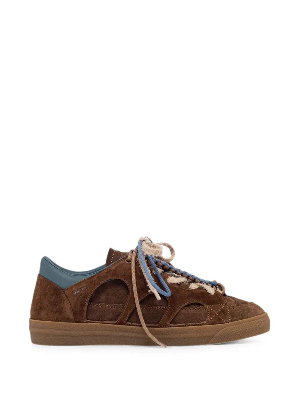 SANTHA Love Park suede cut-out sneakers - Braun