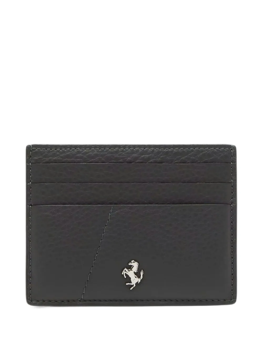 Ferrari Prancing Horse grained leather cardholder - Nero