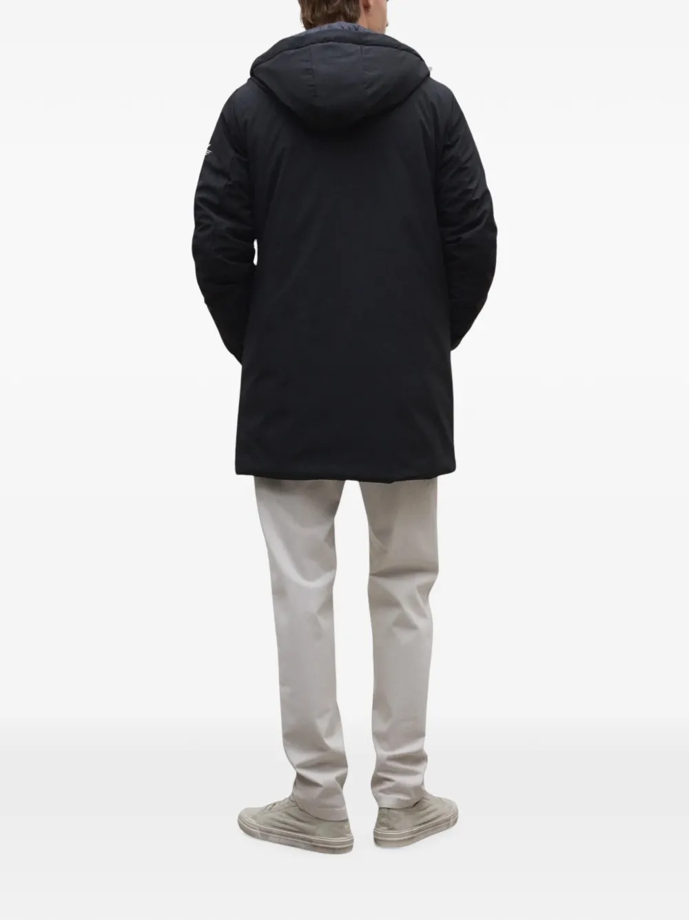 Ecoalf Pasu jas met capuchon en rits Zwart