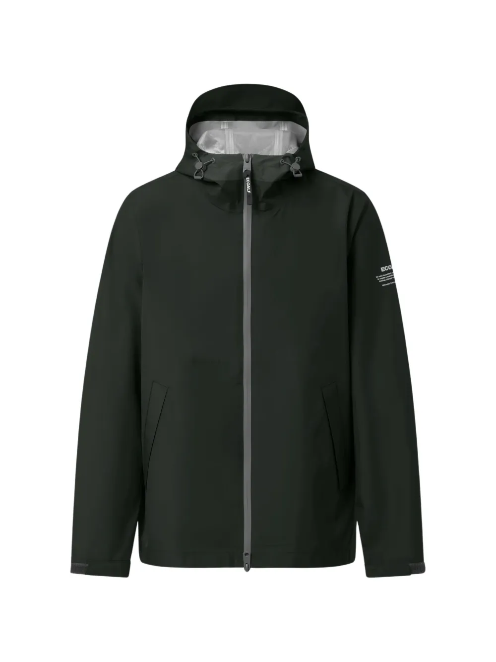 Ecoalf Diluvio Hooded Zip-up Jacket In Green