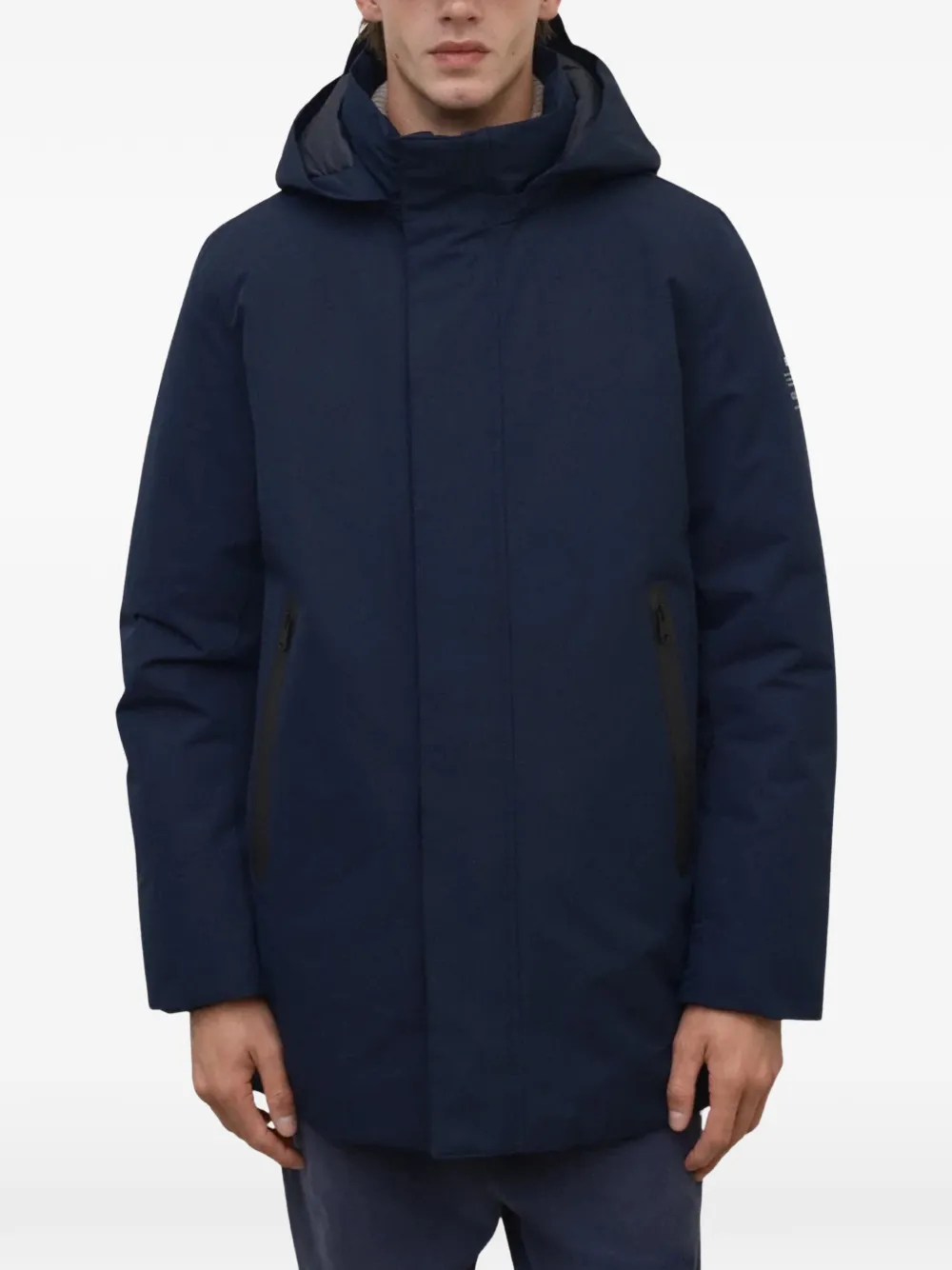 Ecoalf Parko jas met capuchon en rits Blauw