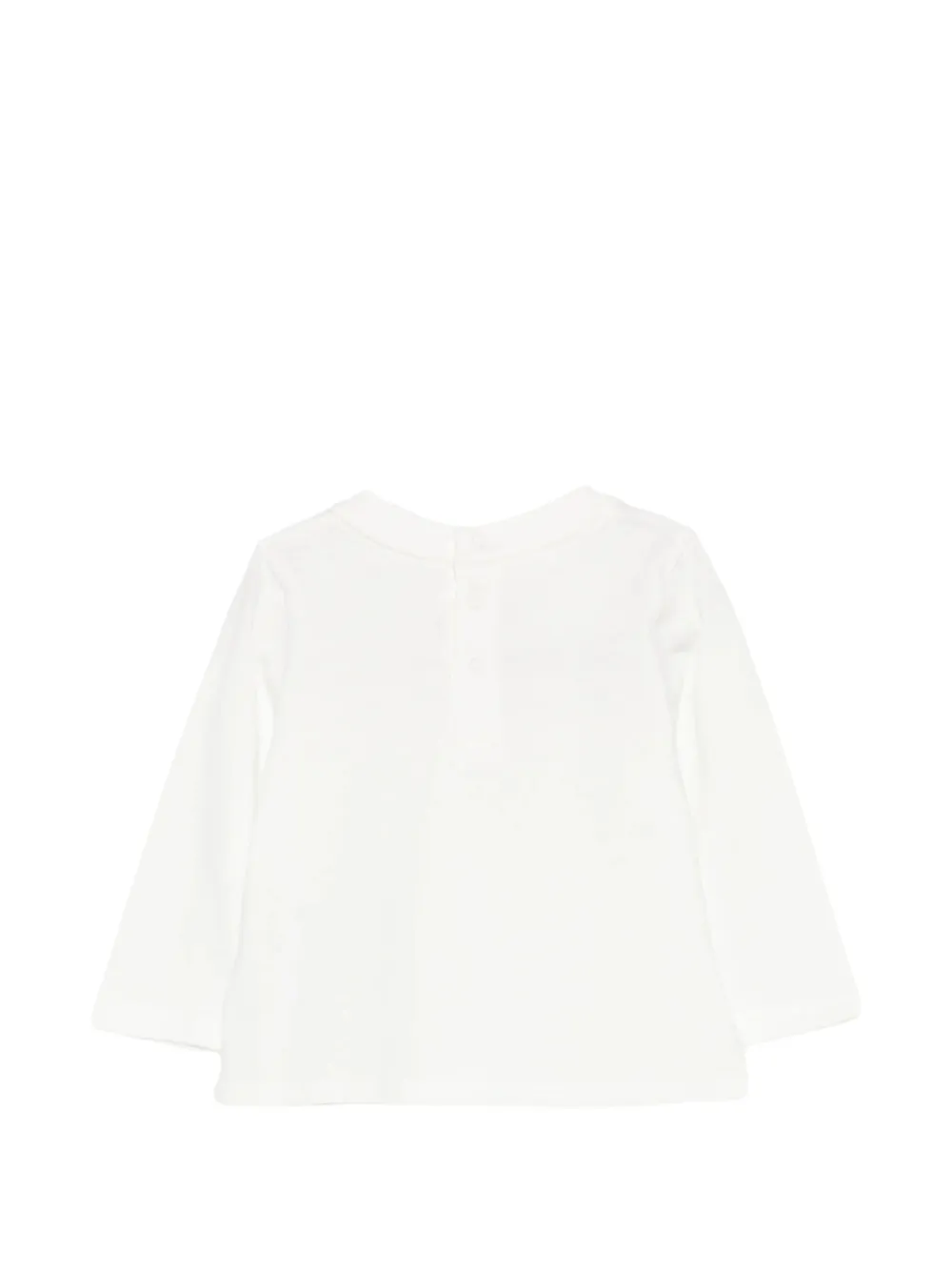 Chloé Kids T-shirt met lange mouwen en logo-print Wit