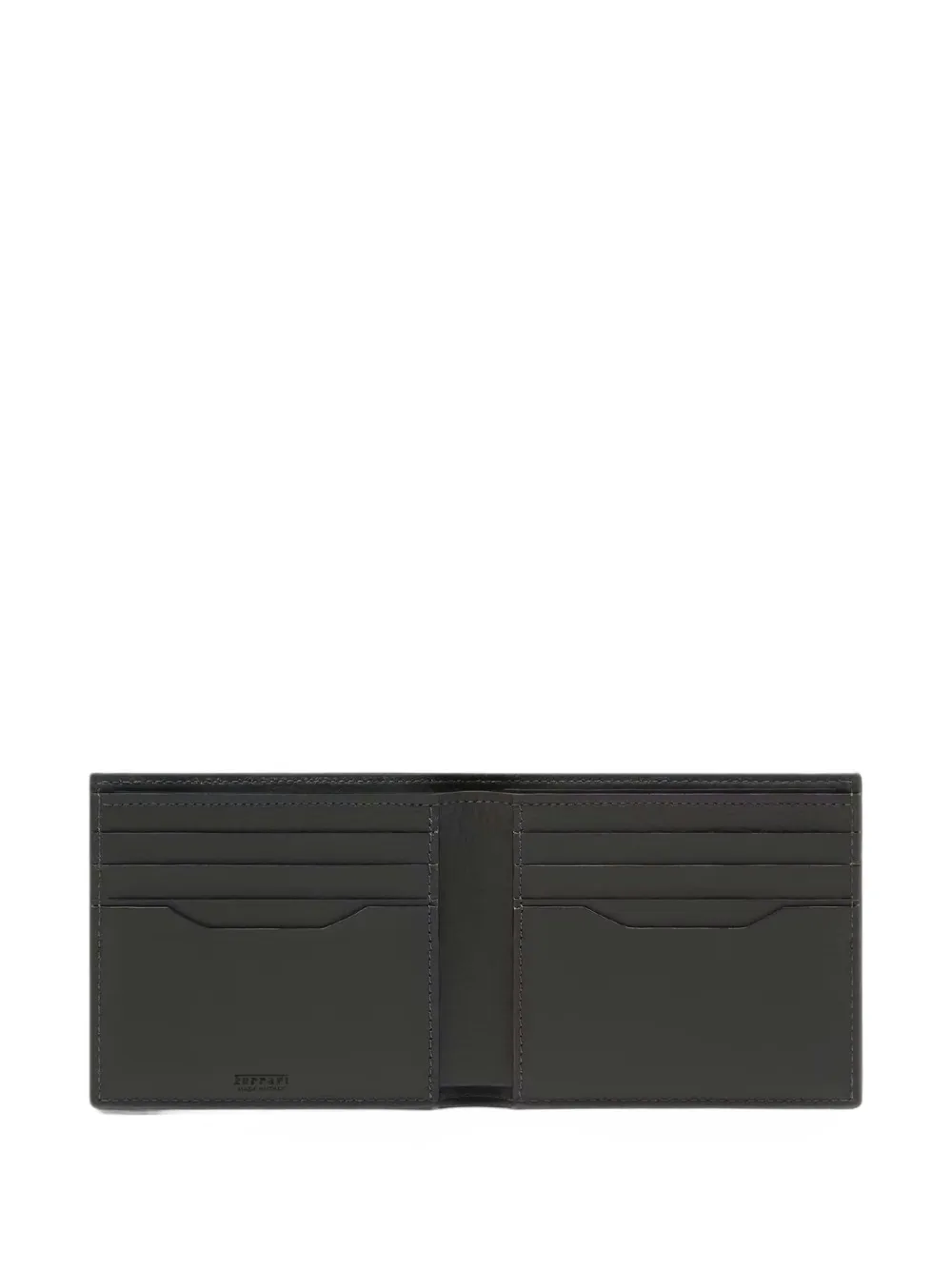 Ferrari logo-plaque bifold wallet Zwart