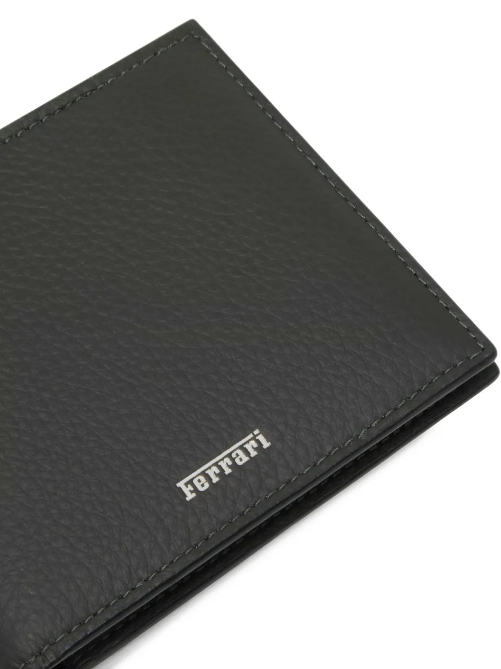 Ferrari logo-plaque bifold wallet Zwart