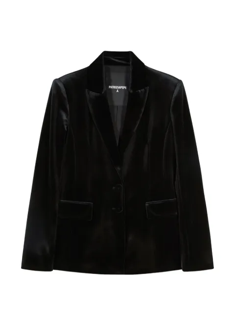 Patrizia Pepe single-breasted velvet blazer