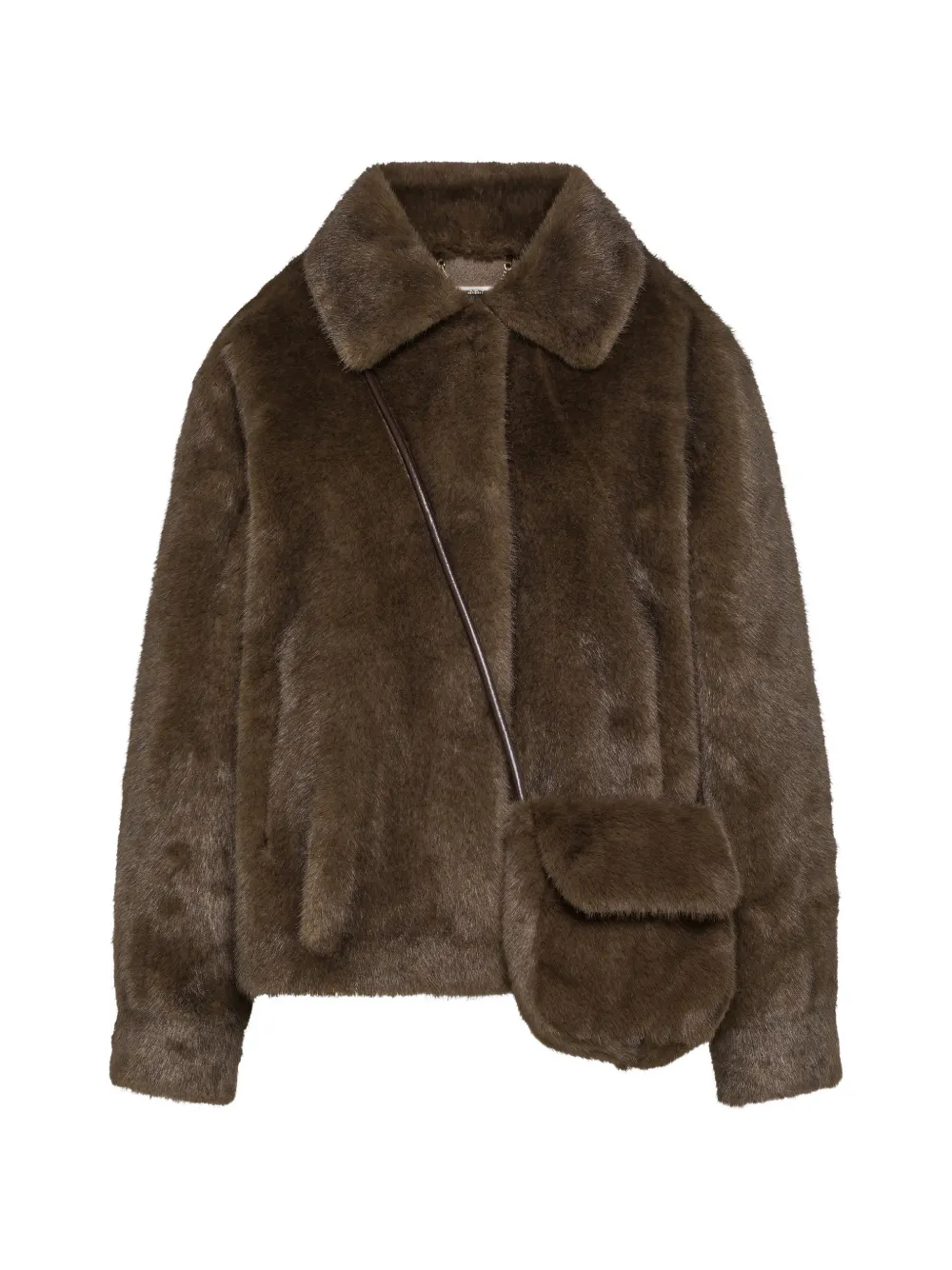 Seventy faux-fur collar jacket - Marrone