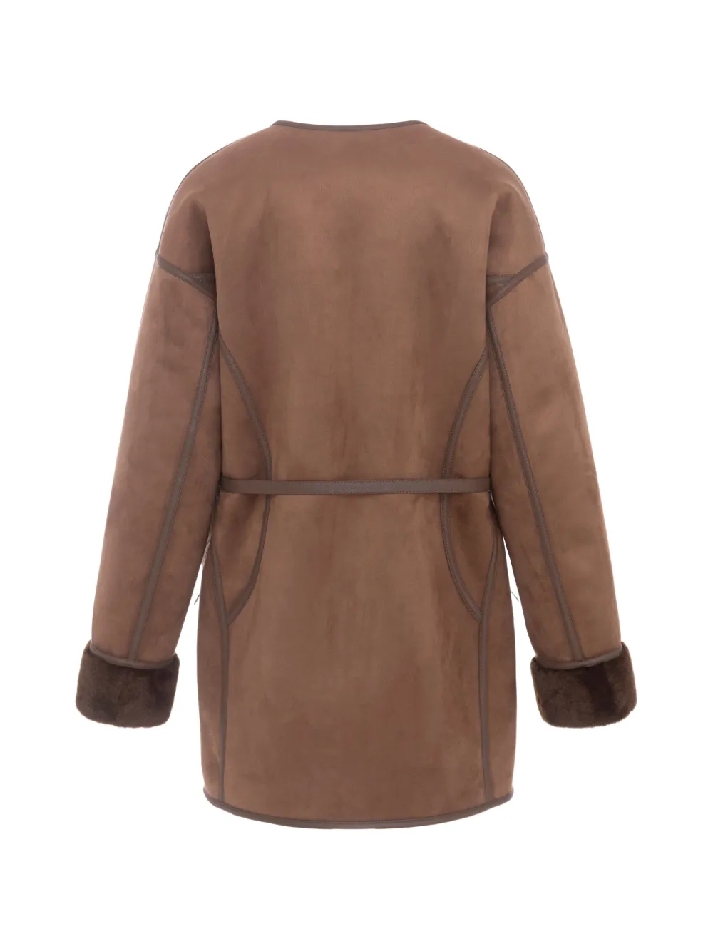 Urbancode Mantel met ceintuur Bruin
