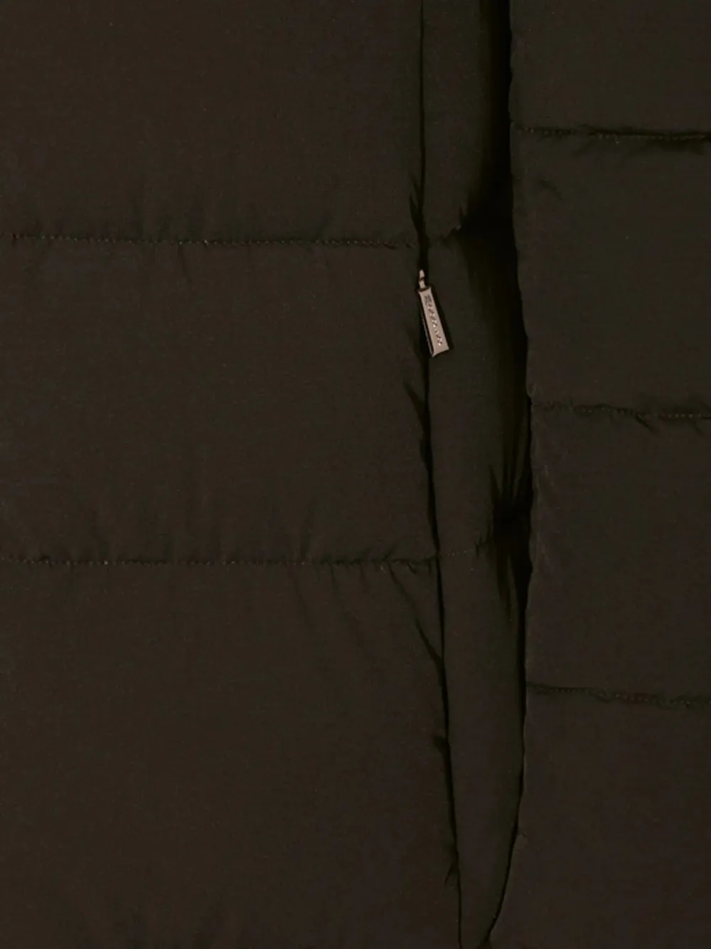 Moorer fur-trim hooded coat Zwart