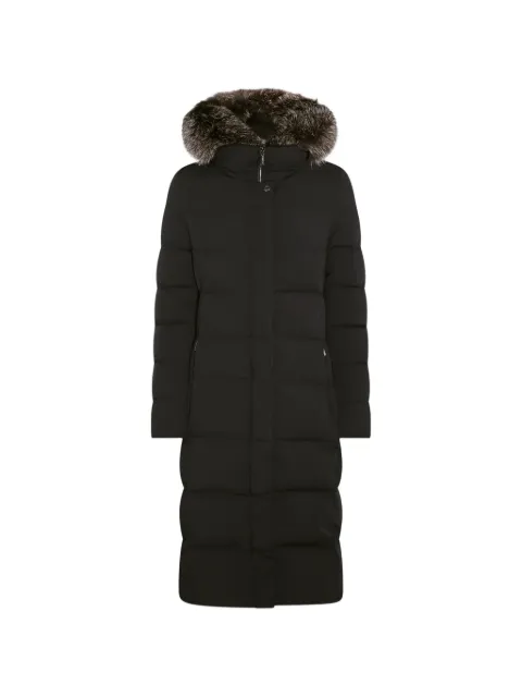 Moorer fur-trim hooded coat