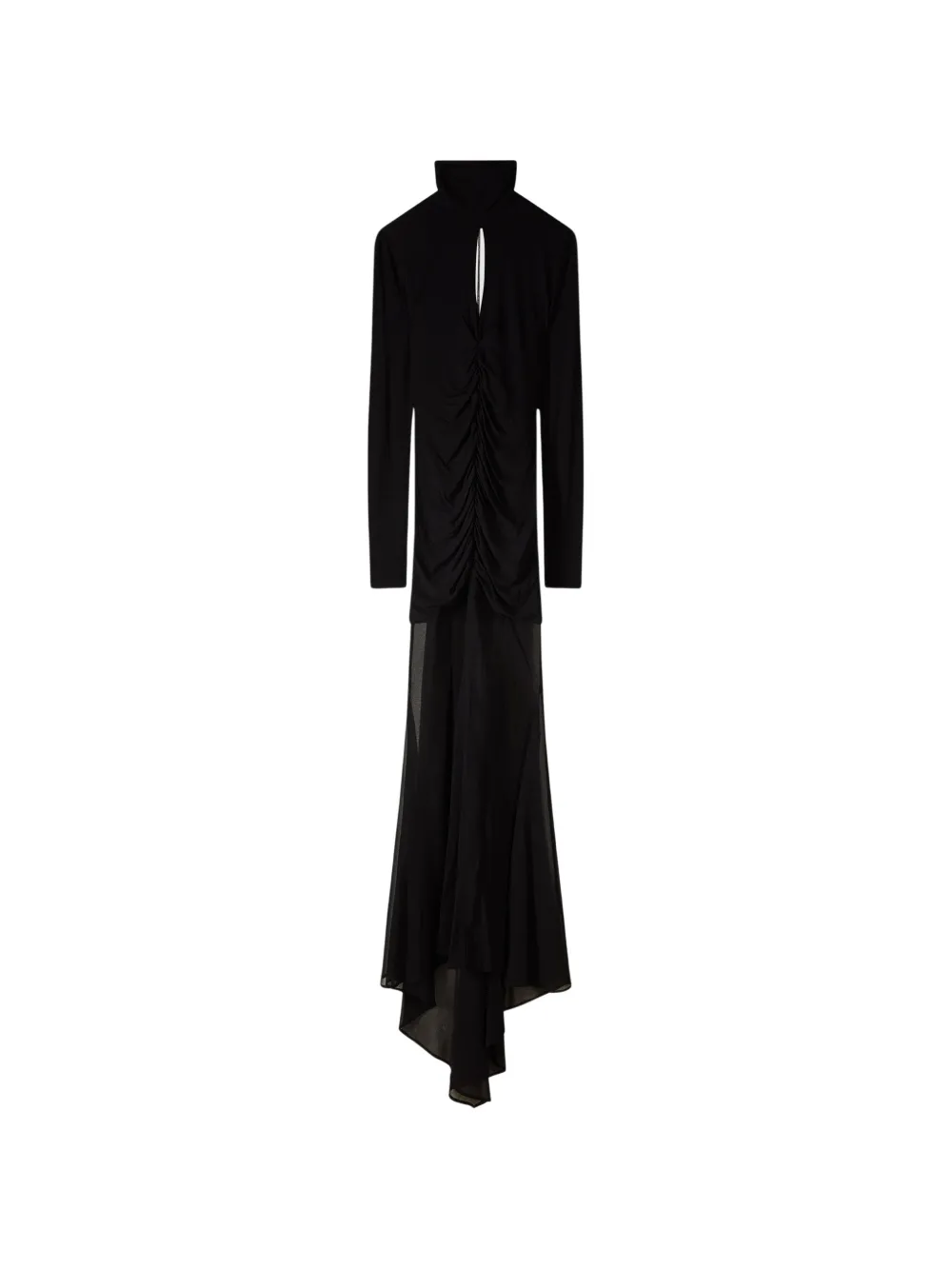 Patrizia Pepe draped cut-out maxi dress - Nero